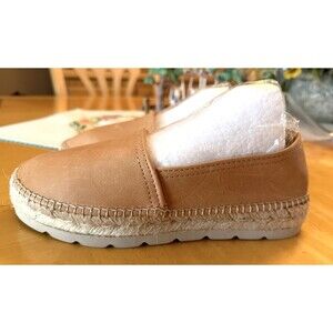 Toni Pons Origens Size 7.5 (38) tan leather espadrilles Shoes Made in Spain
